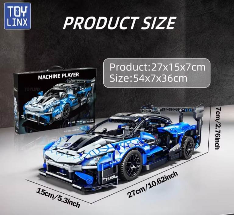 Lego style block building Sports car