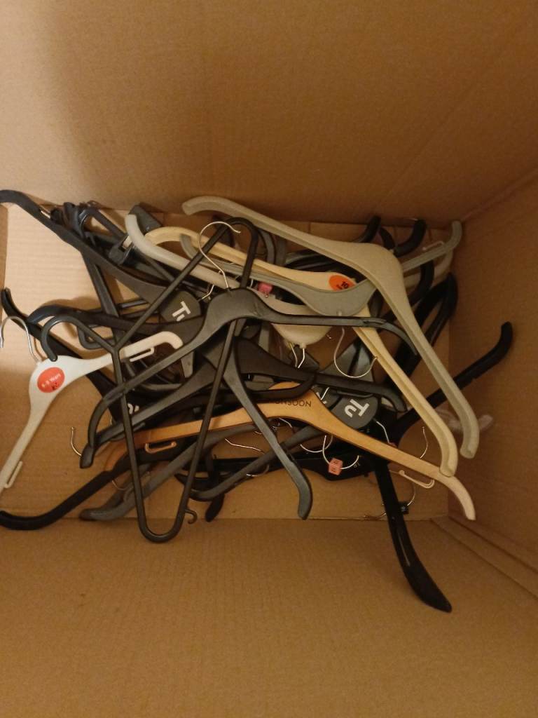 assorted coat hangers