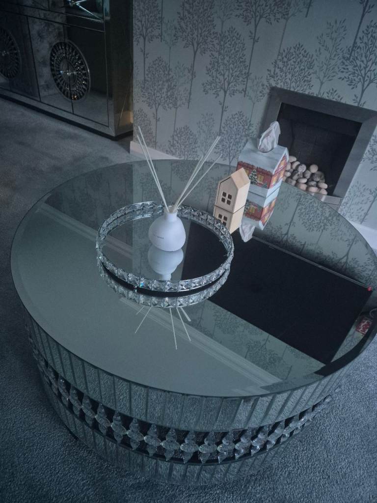 image for Crystal Mirrored Coffee Table 