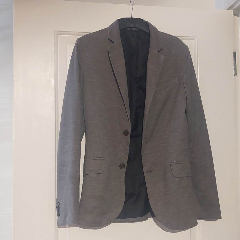 Men's Slim Fit Grey Blazer Jacket.