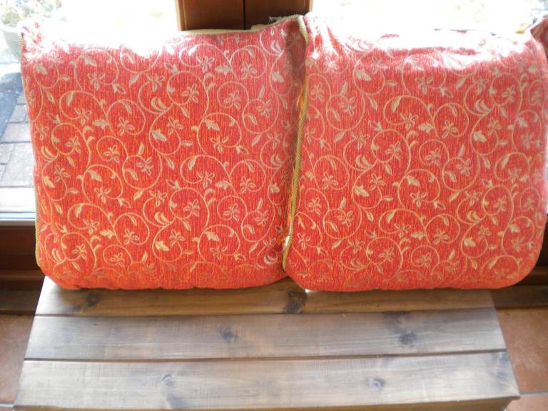 2 X NEW AND UNUSED QUALITY CUSHIONS. NEW POSTCODE WR2 WORCESTER