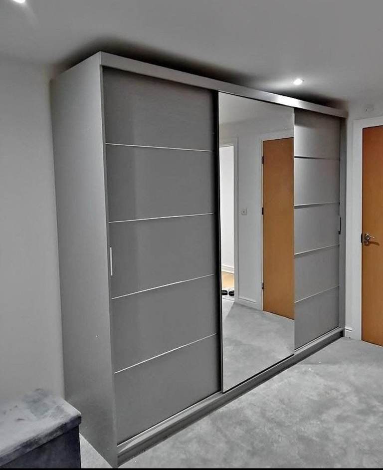 2 Fully Mirrors Sliding Doors Wardrobe With Multiple Shelves & Hanging | Special Offer 