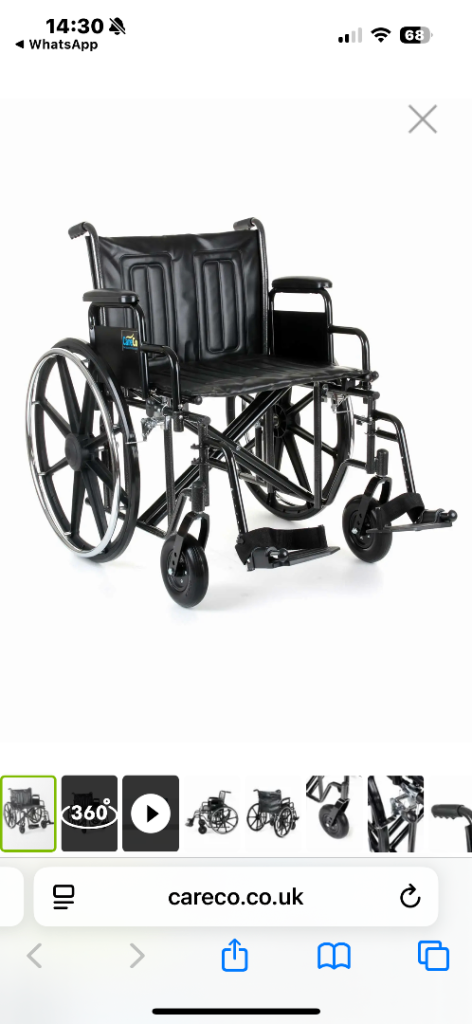 CareCo Explorer Heavy Duty Self Propelled Wheelchair