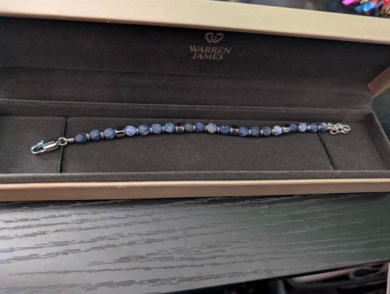 Real blue sodalite bracelet - Italian design