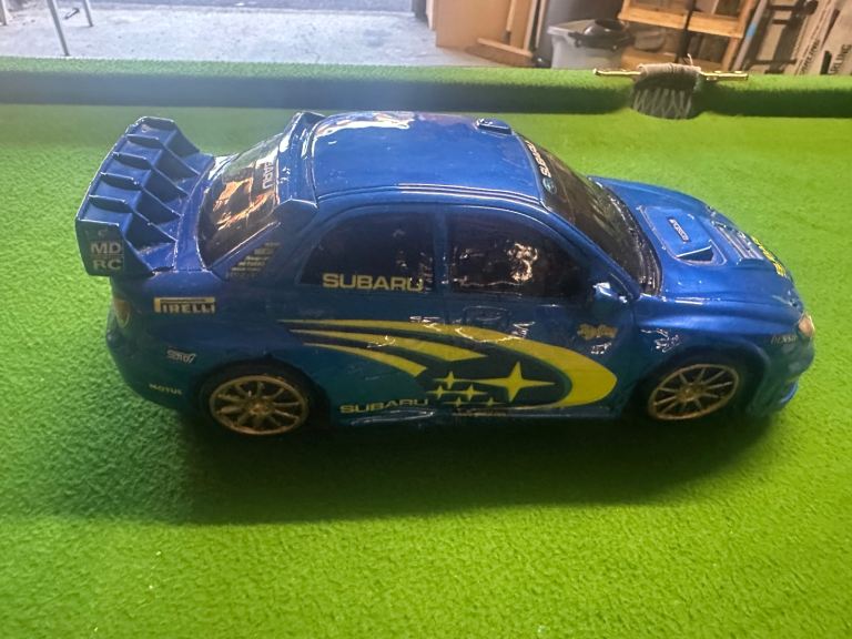 Subaru Impreza WRX STI Model Car - Blue, Fair Condition