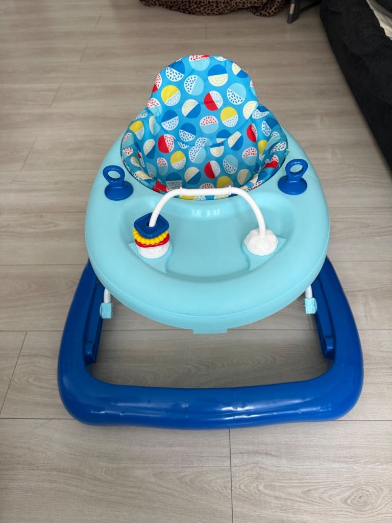 Baby Walker - Blue and Multicoloured Seat
