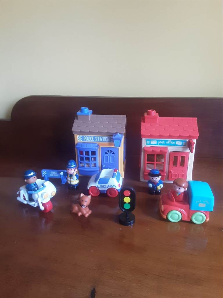 Early learning Centre happyland police station and post office. Sounds. 