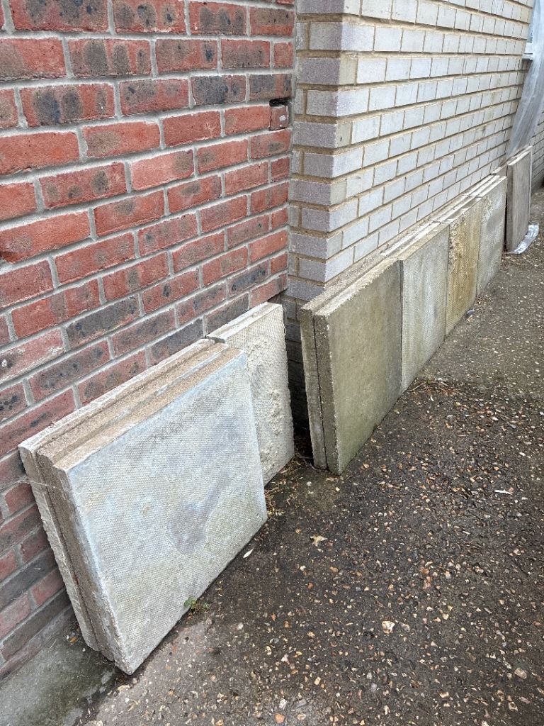 17 Concrete Garden Paving Slabs - 60x60cm, Used Condition