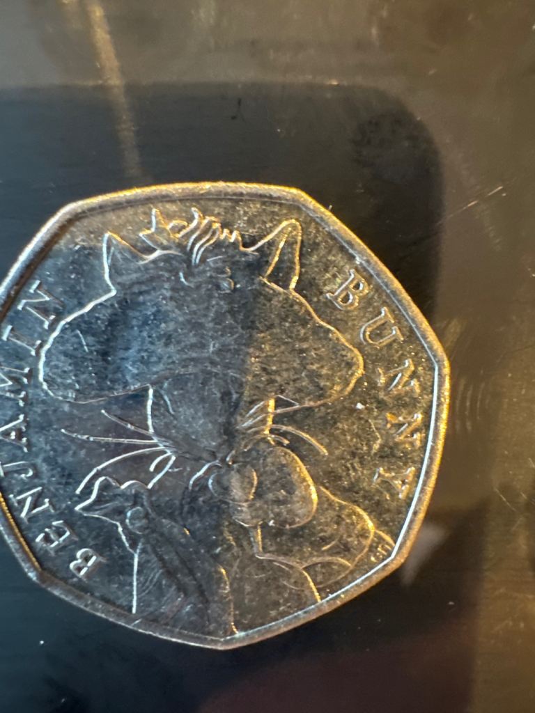 Benjamin Bunny 50p Coin – Collectible, Good Condition