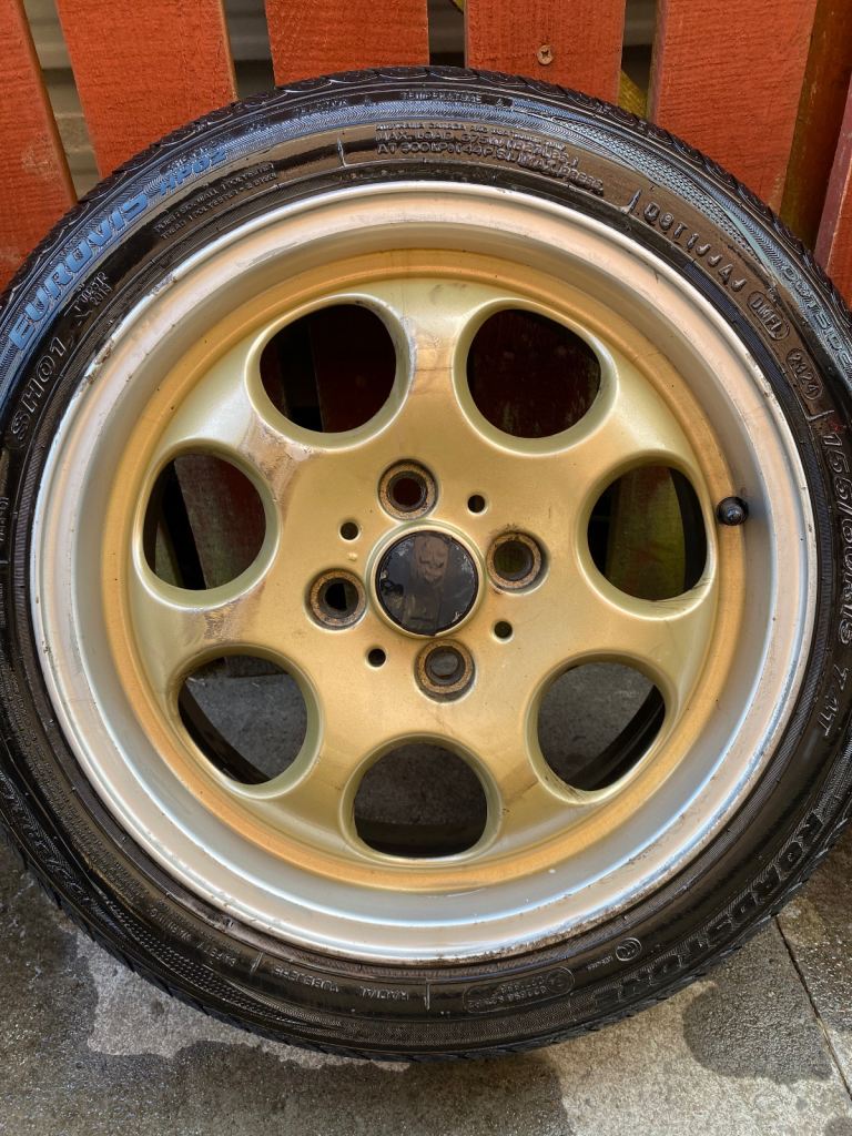 Brand new tyres with alloys, spacers and extended bolts for 107 Aygo C1