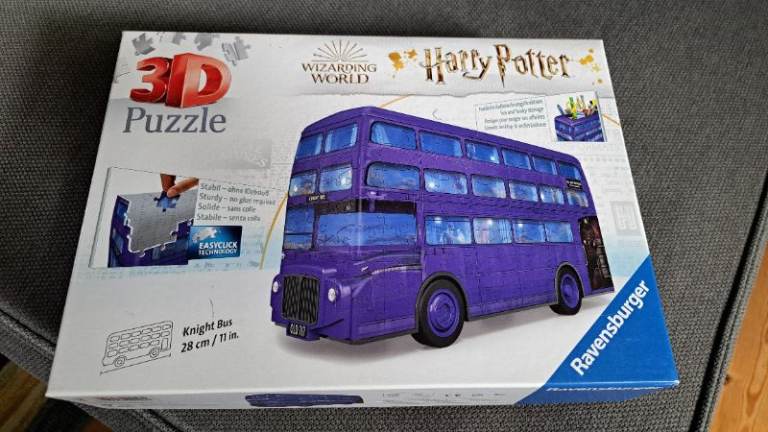 Knight Bus 3D Jigsaw Puzzle for Kids Age 8 Years Up - 216 Pieces - No Glue Required, new