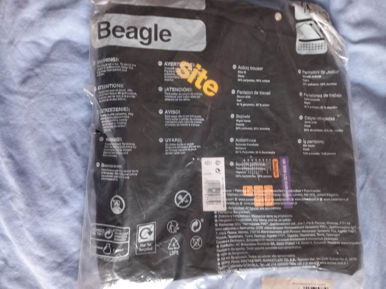 Brand New Beagle Site Black Trousers – Men's W38 L32 Workwear