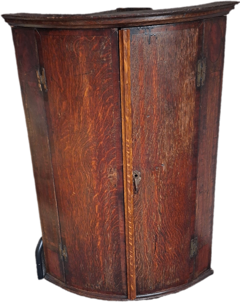 Vintage 18th Century Wooden Corner Cabinet – Fair Condition