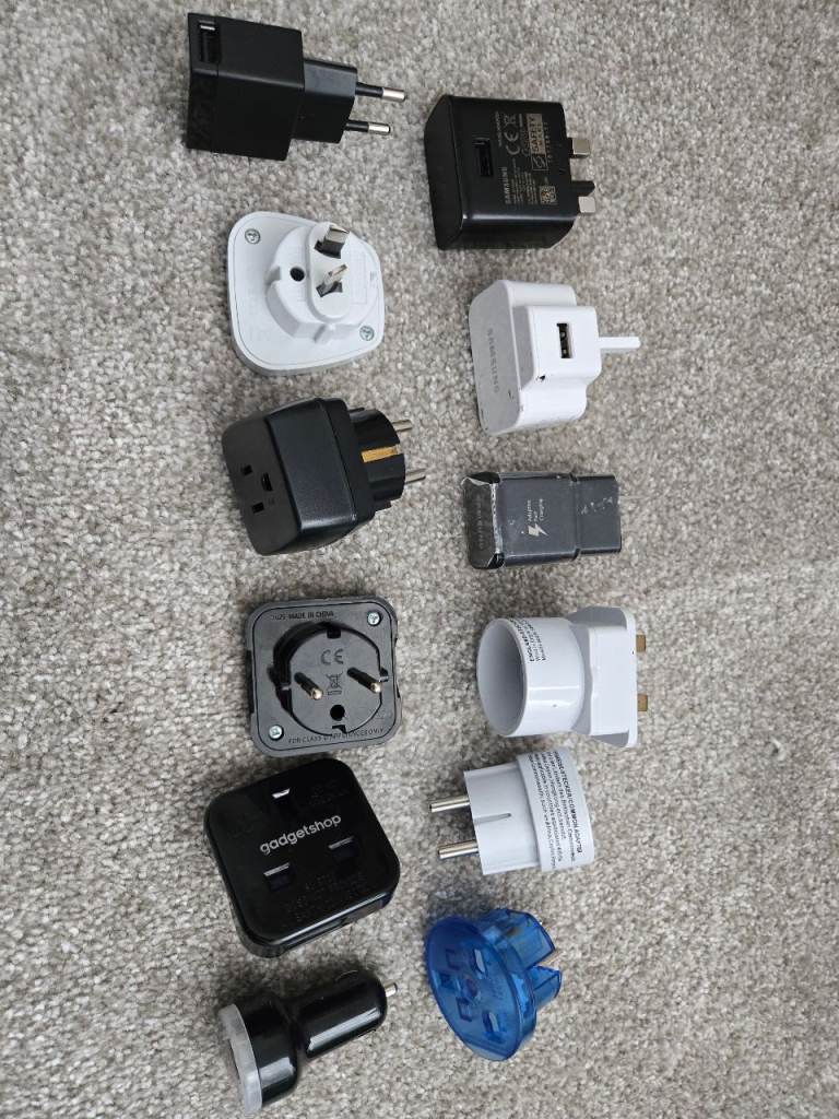 Various travel adapters 