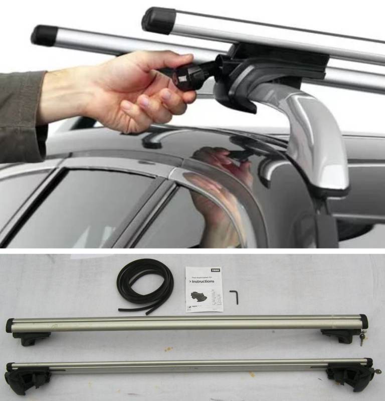 Thule Rapid System 757 Universal Roof Rack Pair for Cars with Pre-Installed Roof Rails