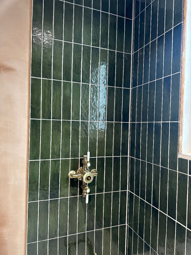 Green ceramic tiles  