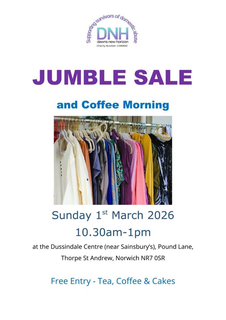 Jumble Sale Thorpe St Andrew Sunday 1st March 2026 10.30am