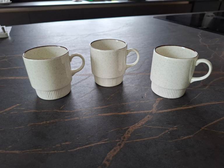 3 poole pottery parkstone teacups