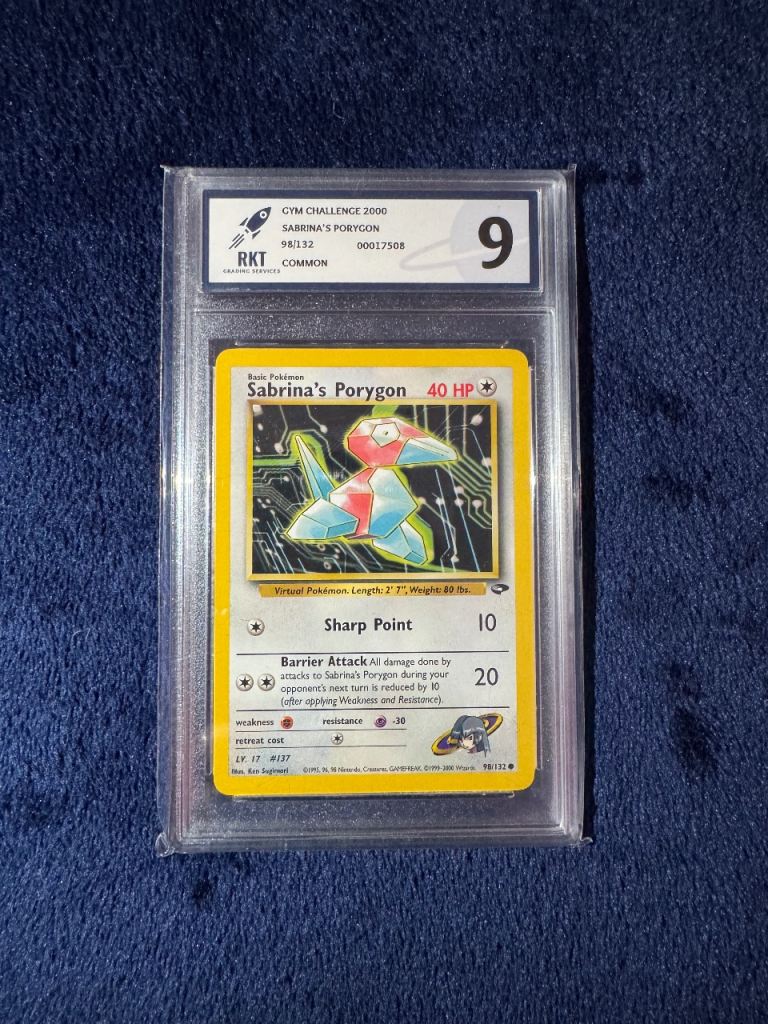 GYM CHALLENGE 2000 SABRINA’S PORYGON 98/132 RKT GRADED 9