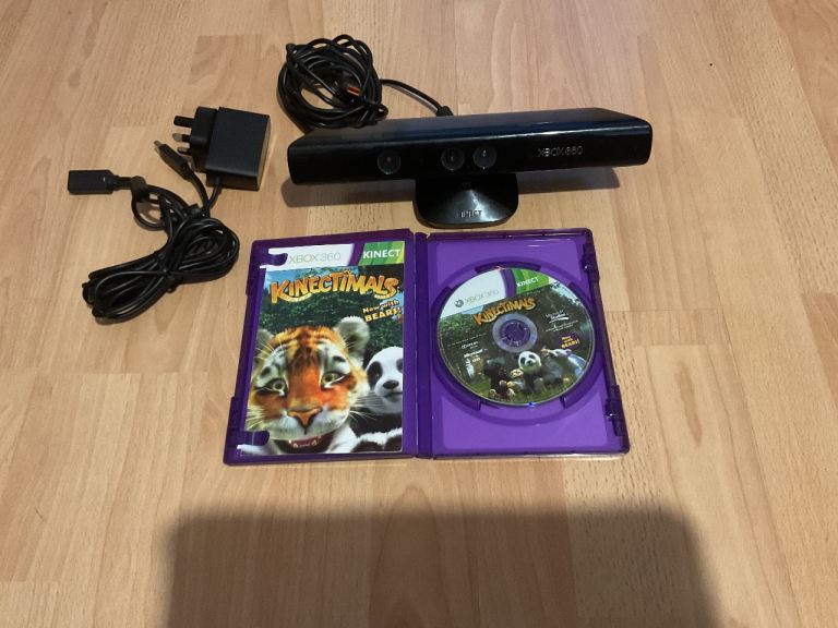 Xbox 360 Kinect Camera with power supply and game