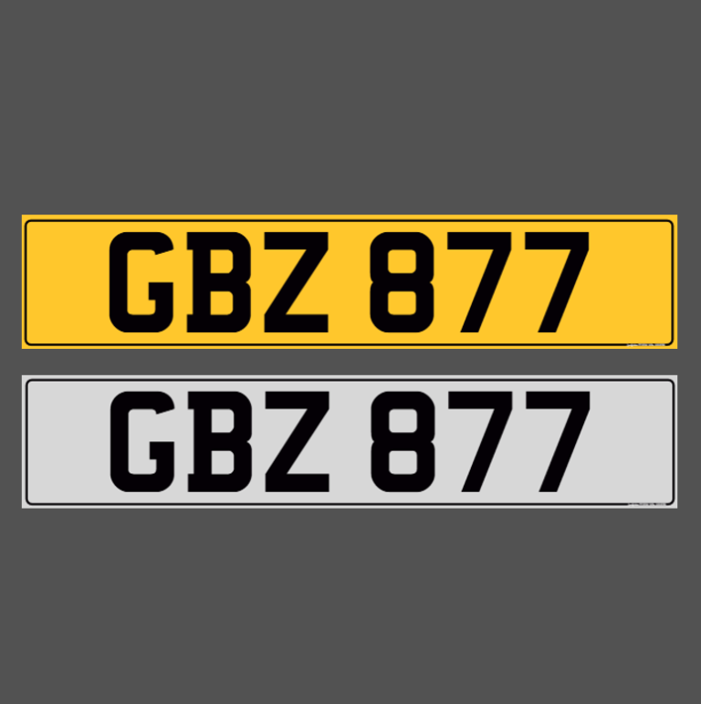 GBZ 877 - Dateless Cherished Registration Number Plate