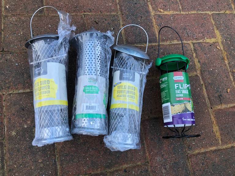 Bird feeders 4x bundle, new, unused