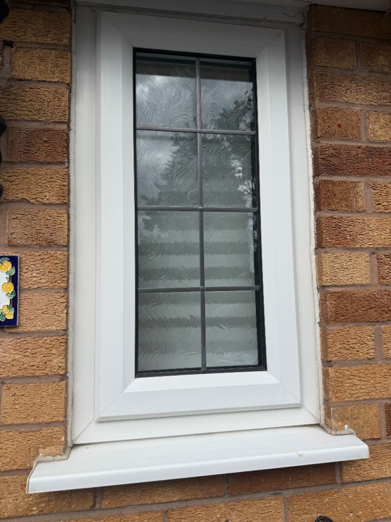 White upvc double glazed window 