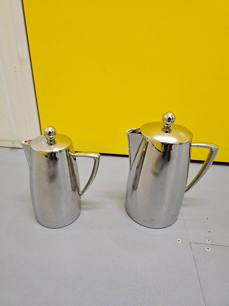 2 Grunwerg Art Deco ( 8 Cup + 3 Cup ) Plunger Coffee Cafetières