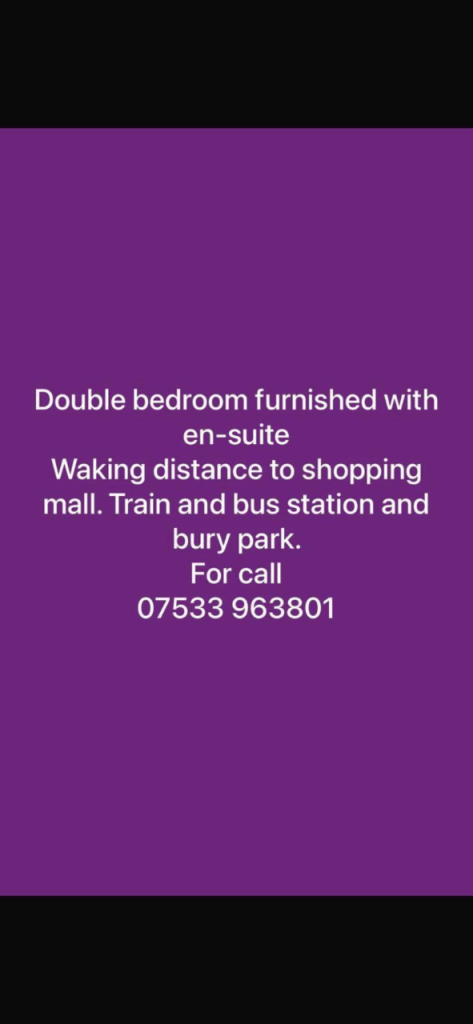 Double bedroom furnished with en-suite