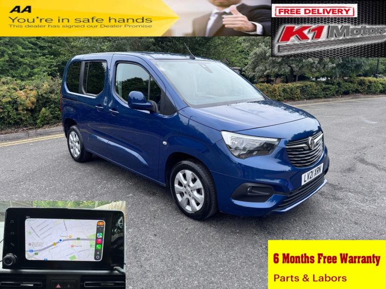 2021 Vauxhall Combo Life 1.2 Turbo 130 SE 5dr Auto [7 seat] MPV Petrol Automatic