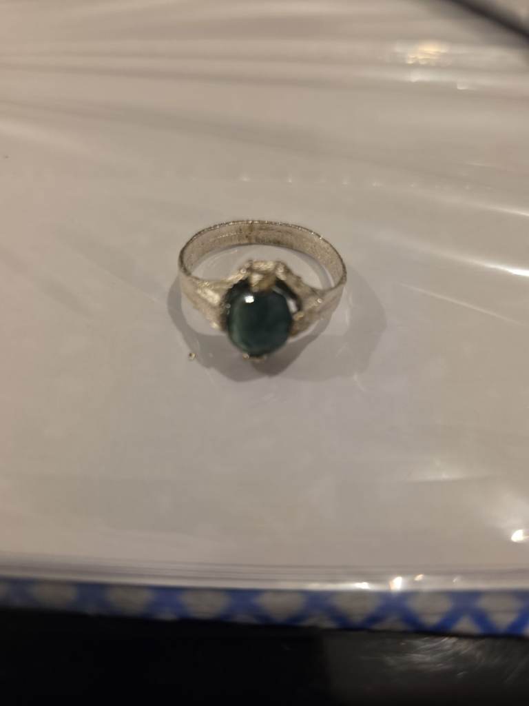 Natural Turmaline gemstone ring 