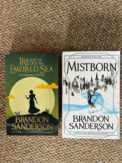 Brandon Sanderson Books: Tress of the Emerald Sea & Mistborn Book One – As Good As New