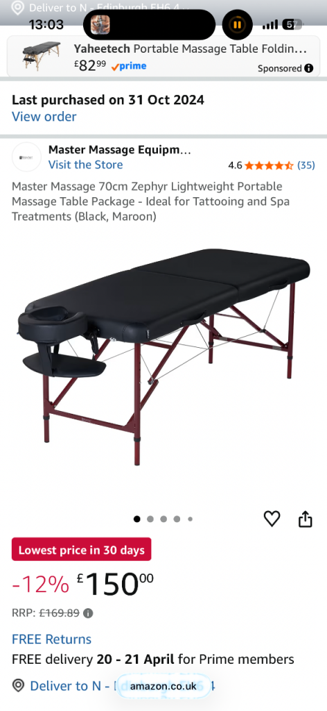 Massage bed like new