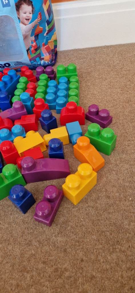 MEGA BLOKS BIG BUILDING BAG. 70 PIECES. IN EXCELLENT CONDITION. | in ...