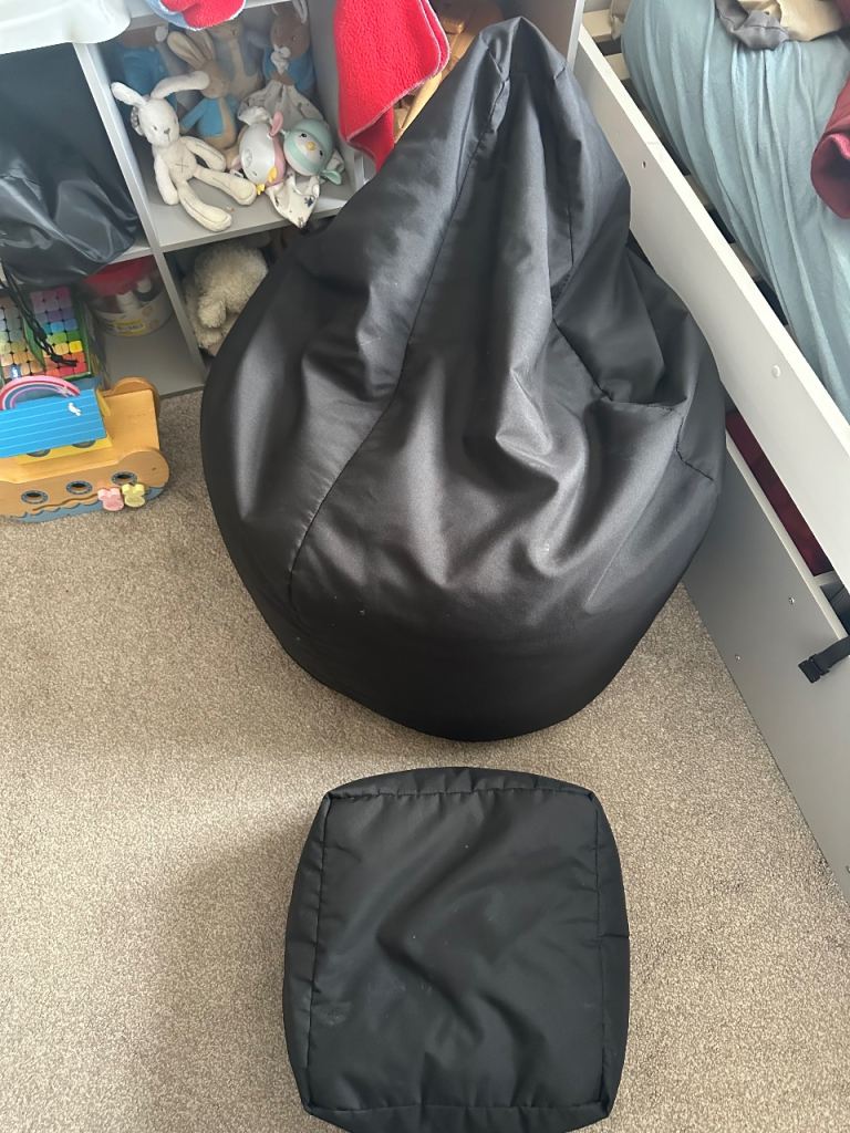 Bean bag and footstool 