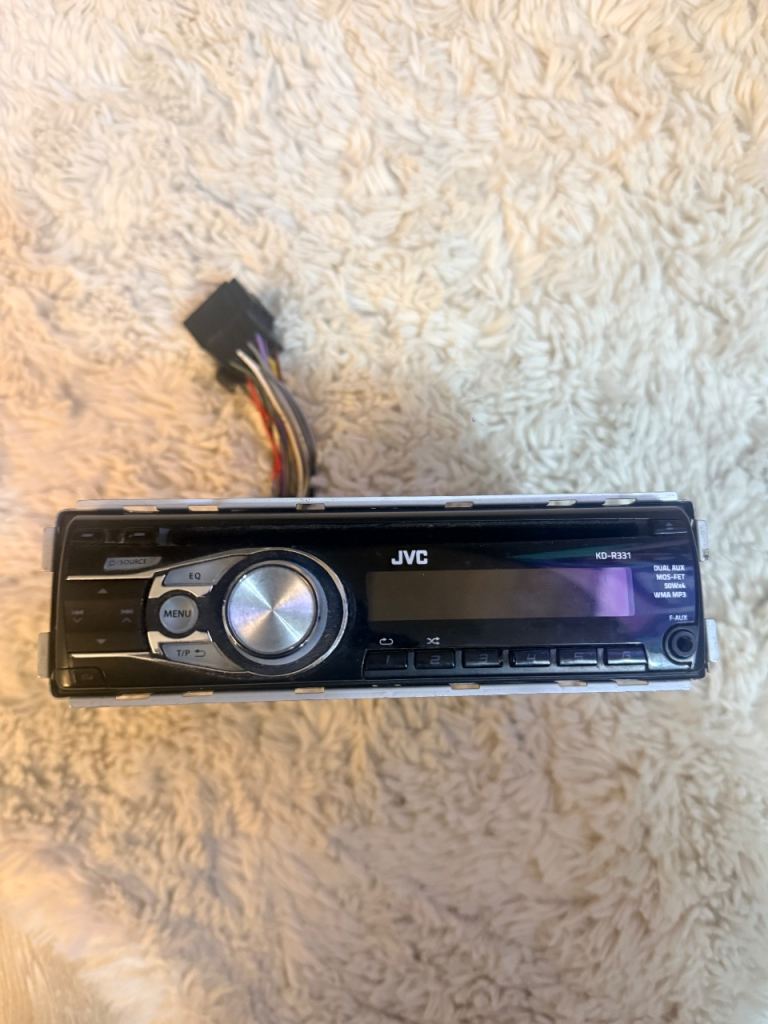    JVC KD-R331 Car Stereo – Fully Working – With Wiring Harness