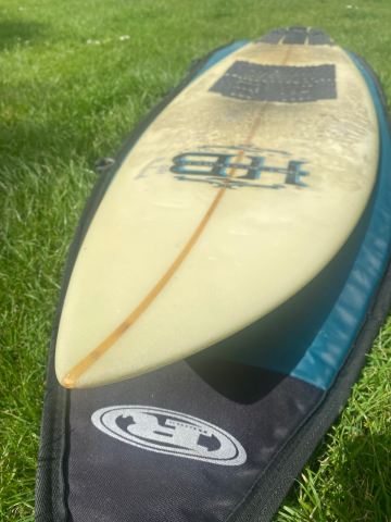 HB Surfboard FREE DELIVERY 6'8 Board Hot Buttered Vintage 5 fin