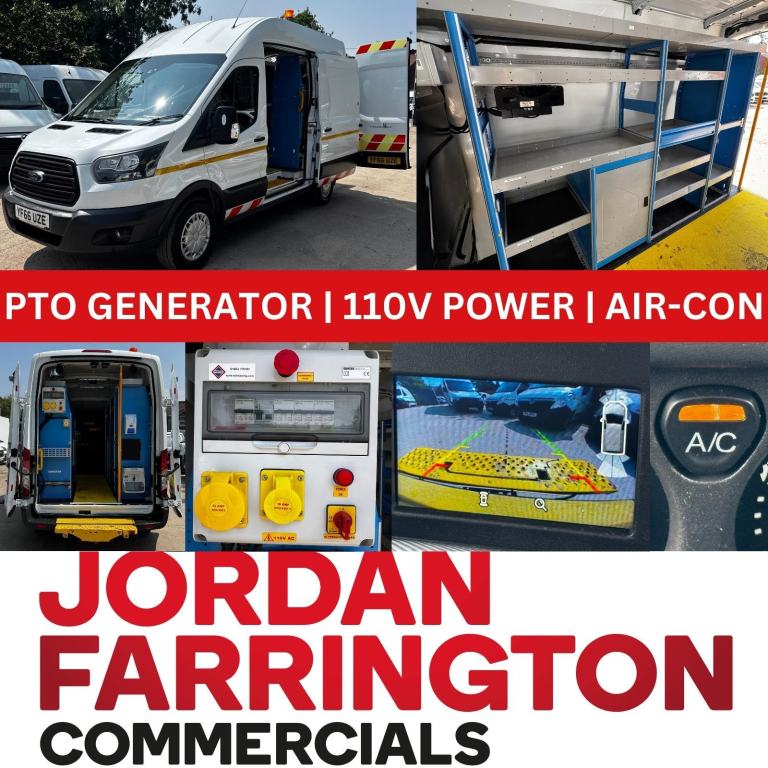 2017 66 reg FORD TRANSIT 2.0 RWD L2 H3 WORKSHOP VAN WINTON PTO GENERATOR EURO 6