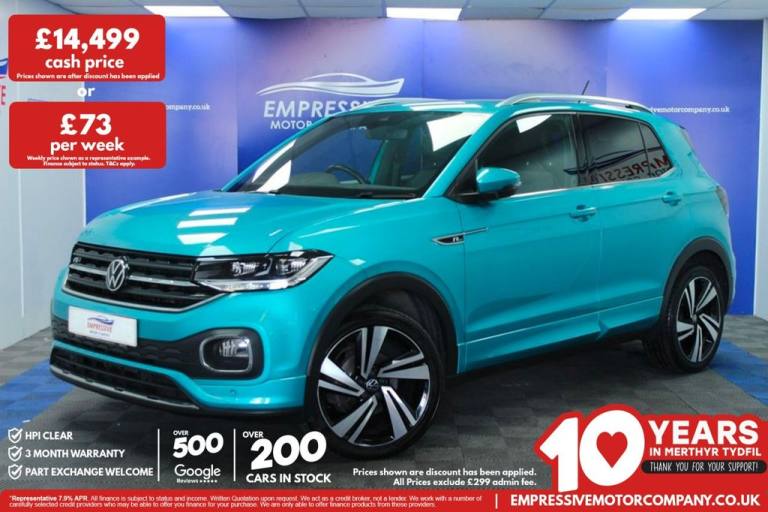 2022 Volkswagen T-Cross 1.0 TSI R-Line SUV 5dr Petrol Manual Euro 6 (s/s) (110 ps) HATCHBACK Petr...