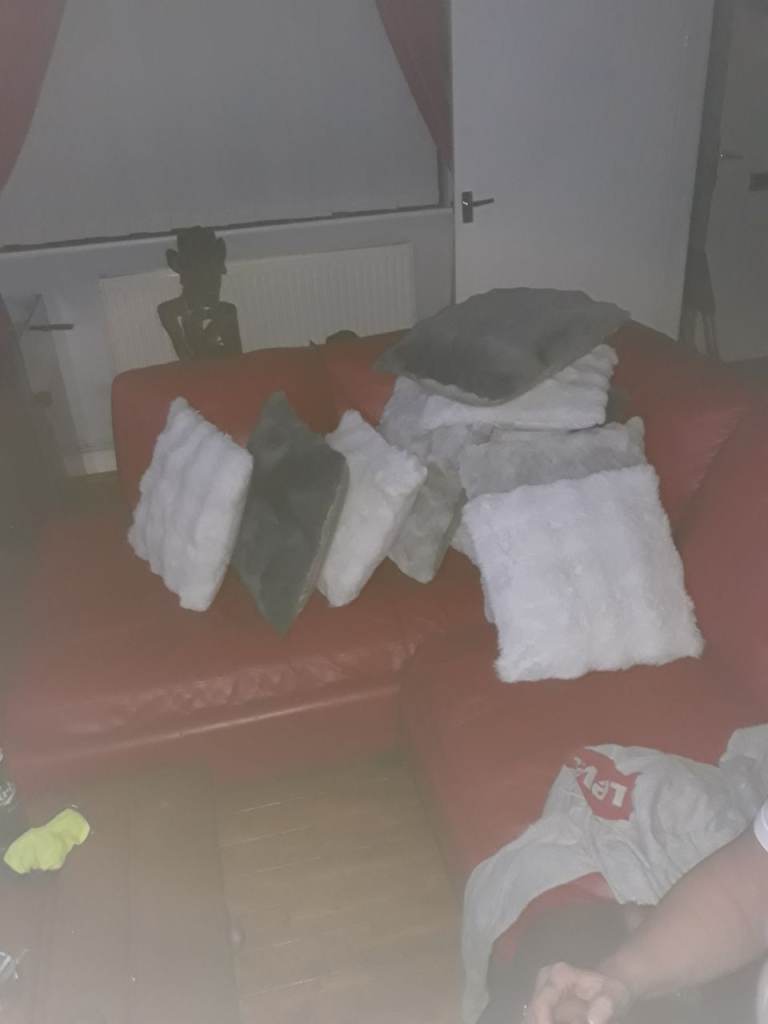 image for Corner leqther sofa