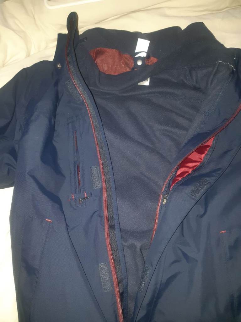 Decathlon Rainwarm 300 3in1 Jacket with zipin fleece Eu-Med 92-95cm USA-Sm male or female
