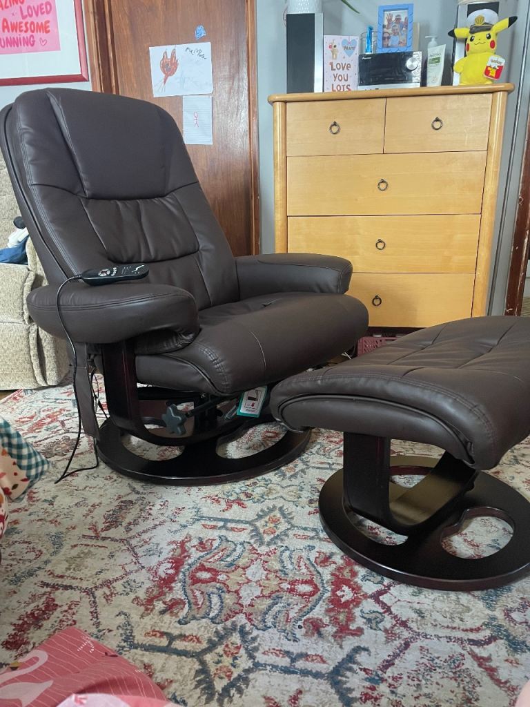 Burdell Swivel Recliner chair with message and heat 