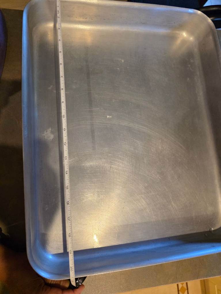 Aluminium Baking Tray Heavy Duty Oven Roasting Dish Catering - Dimensions 520mm x 420mm x 70mm deep