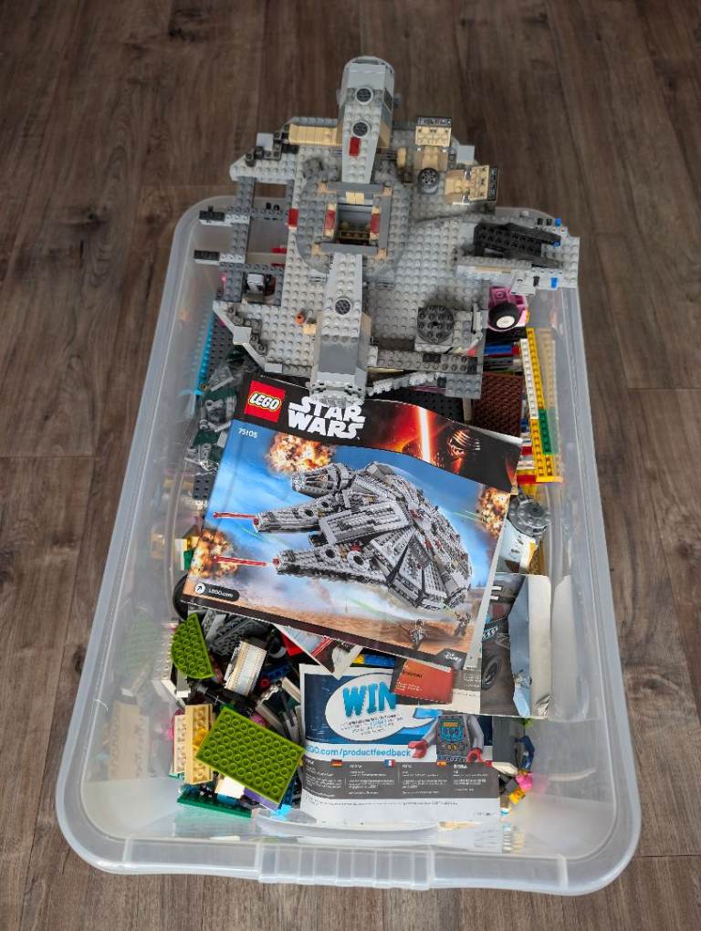 Large Box of Multicoloured LEGO Bricks and Parts – Good Condition