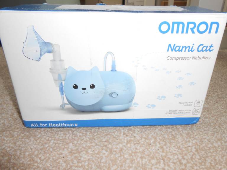 Omron Nami Cat Nebulizer: complete with packaging and extra face masks