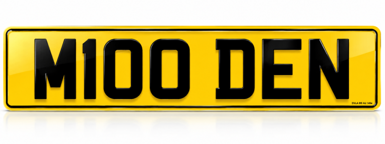M100 DEN private numberplate 