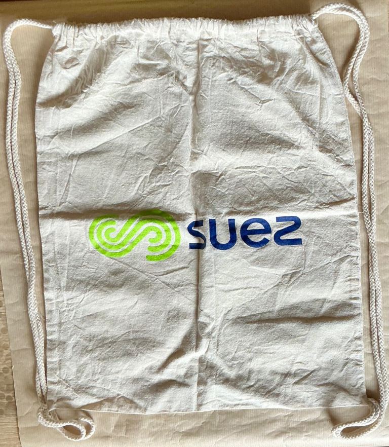 Suez Logo Print Kids Multipurpose Canvas Drawstring Rucksack Gym Sports Bag