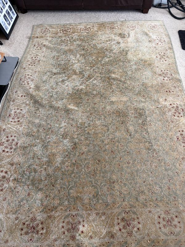 Large green rug