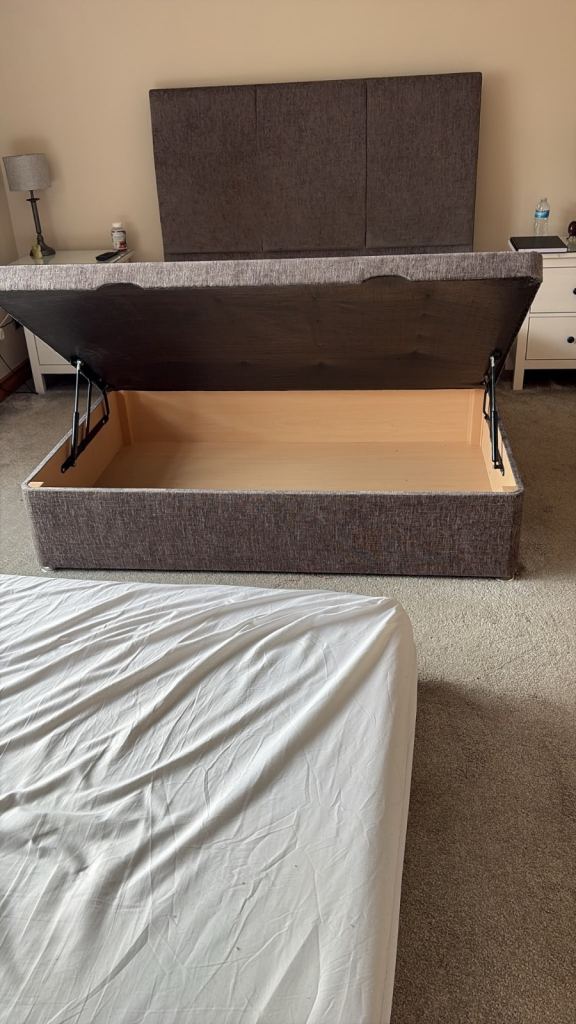 King size bed base and head board. 