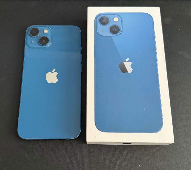 Apple iPhone 13 Blue 128GB - Good Condition, With Box